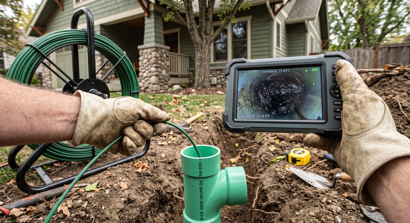 Cane Bay PVC pipe plumbing diagnostic — wipes and debris